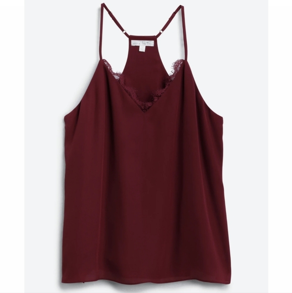 nine britton Tops - Nine Britton Marina Wine Cami, Medium, lace details, Stitch Fix, free 🎁  🙌